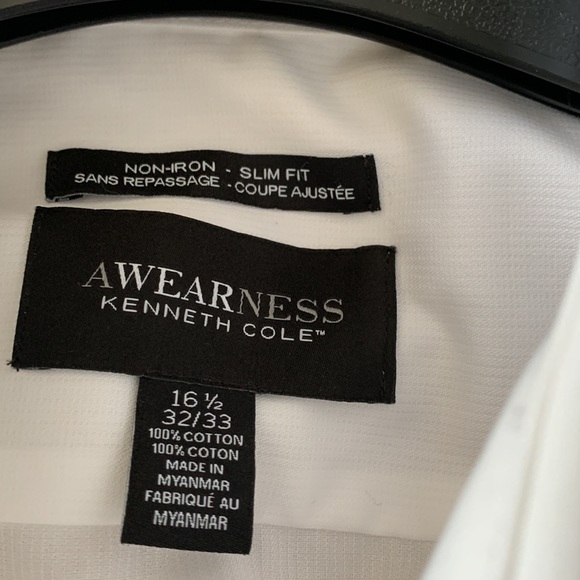 Men’s Kenneth Cole White Dress Shirt - Picture 3 of 4